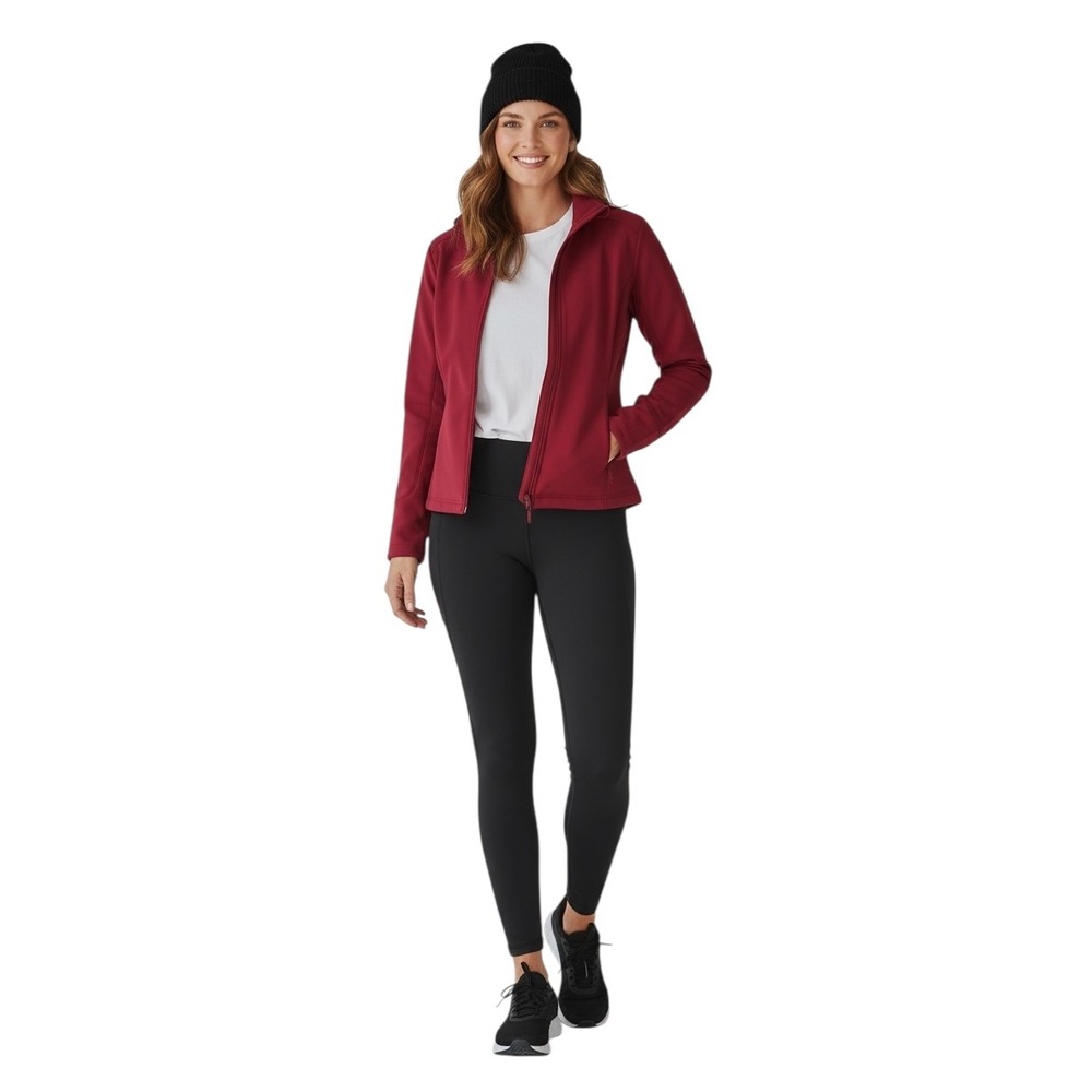 MPG Sport Women's Large Cranberry Full Zip Jacket Athletic Activewear Waterproof - Picture 2 of 8